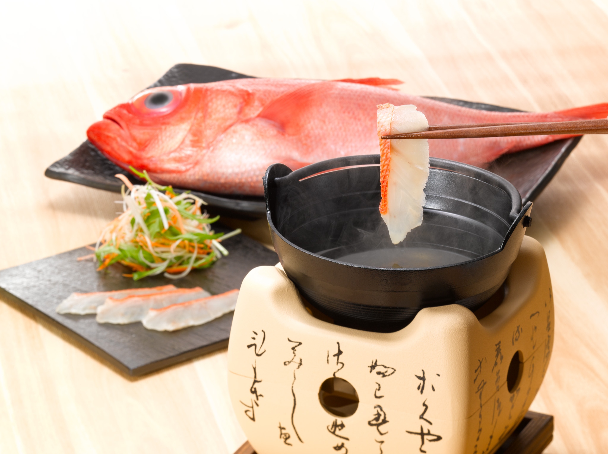 リッチモンドホテル青森の朝食で提供される金目鯛のしゃぶしゃぶの画像